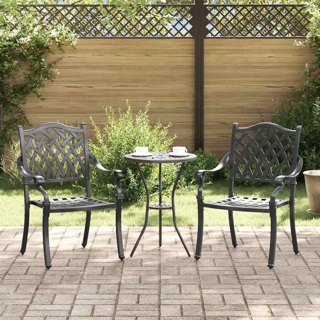 Garden Chair 2 Pcs 56 X 55 X 92.5Cm Aluminium