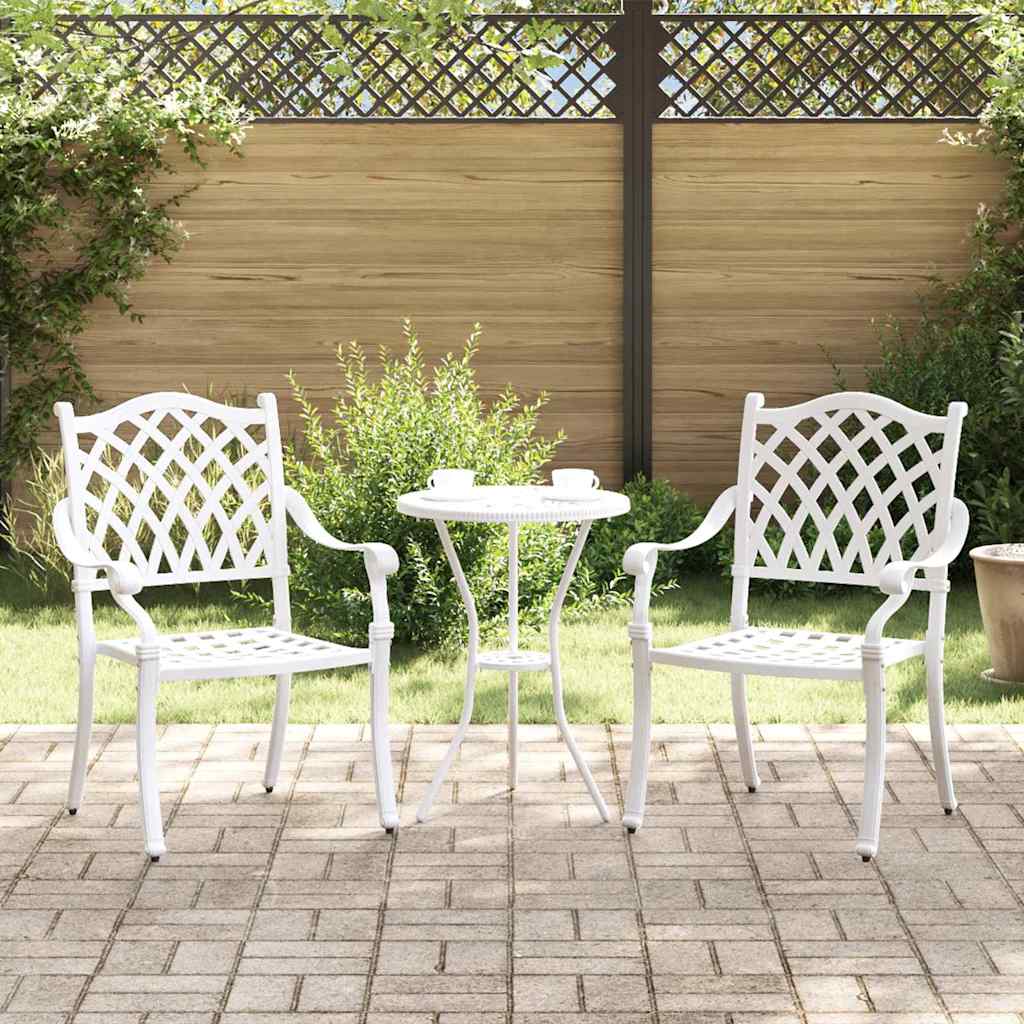 Garden Chair 2 Pcs 56 X 55 X 92.5Cm Aluminium
