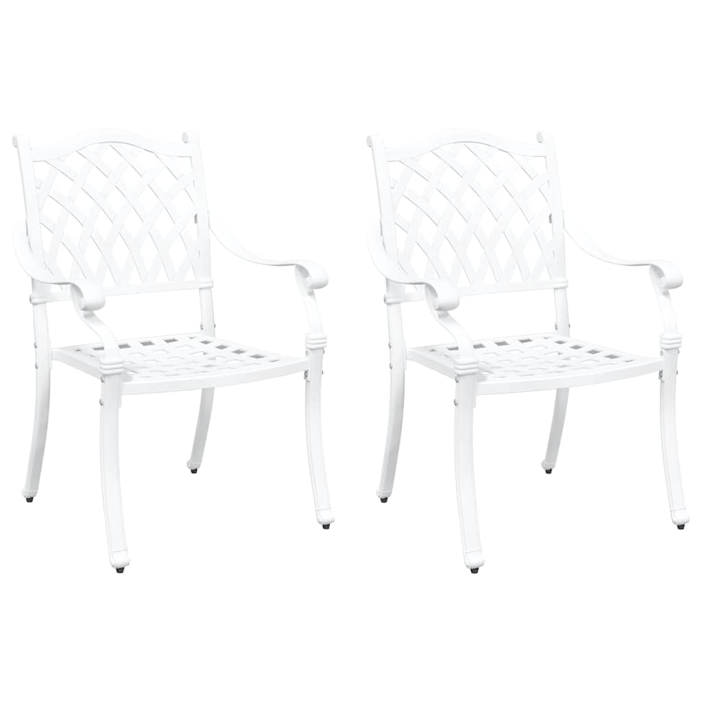 Garden Chair 2 Pcs 56 X 55 X 92.5Cm Aluminium