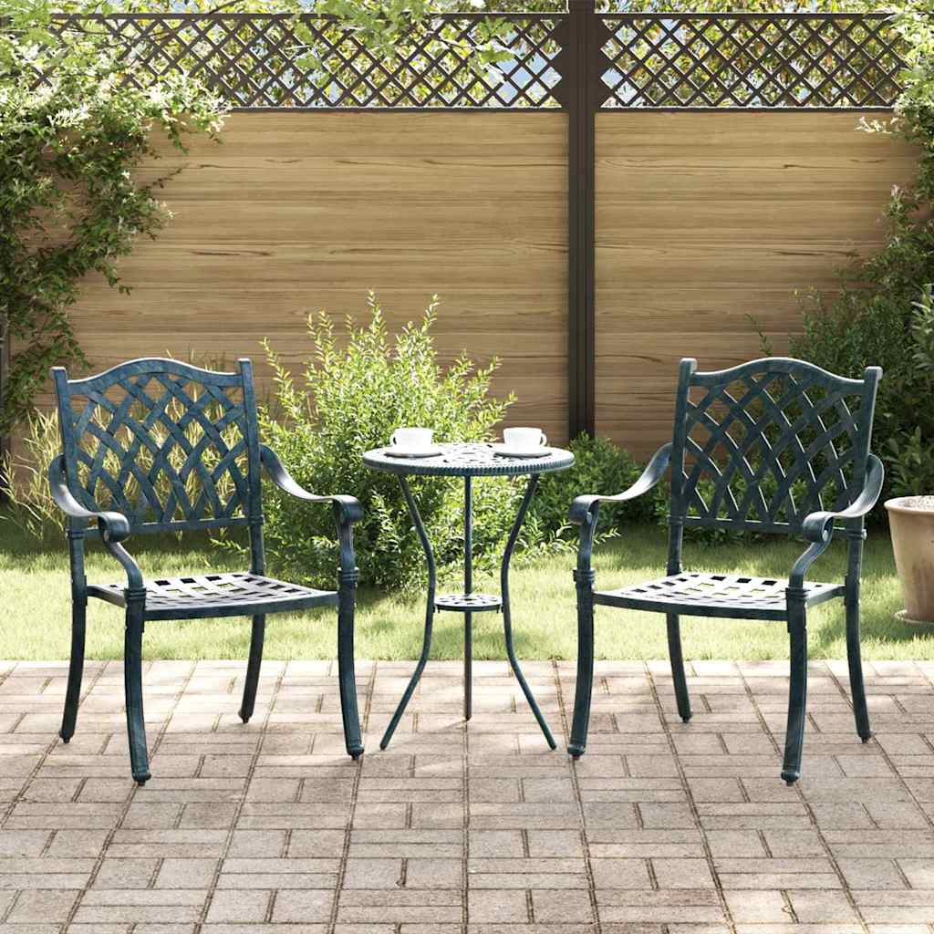 Garden Chair 2 Pcs 56 X 55 X 92.5Cm Aluminium