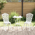 Outdoor Chair Garden 2 Pcs 39 X 40 87Cm Aluminium Green Bronze Black White 39 Cm