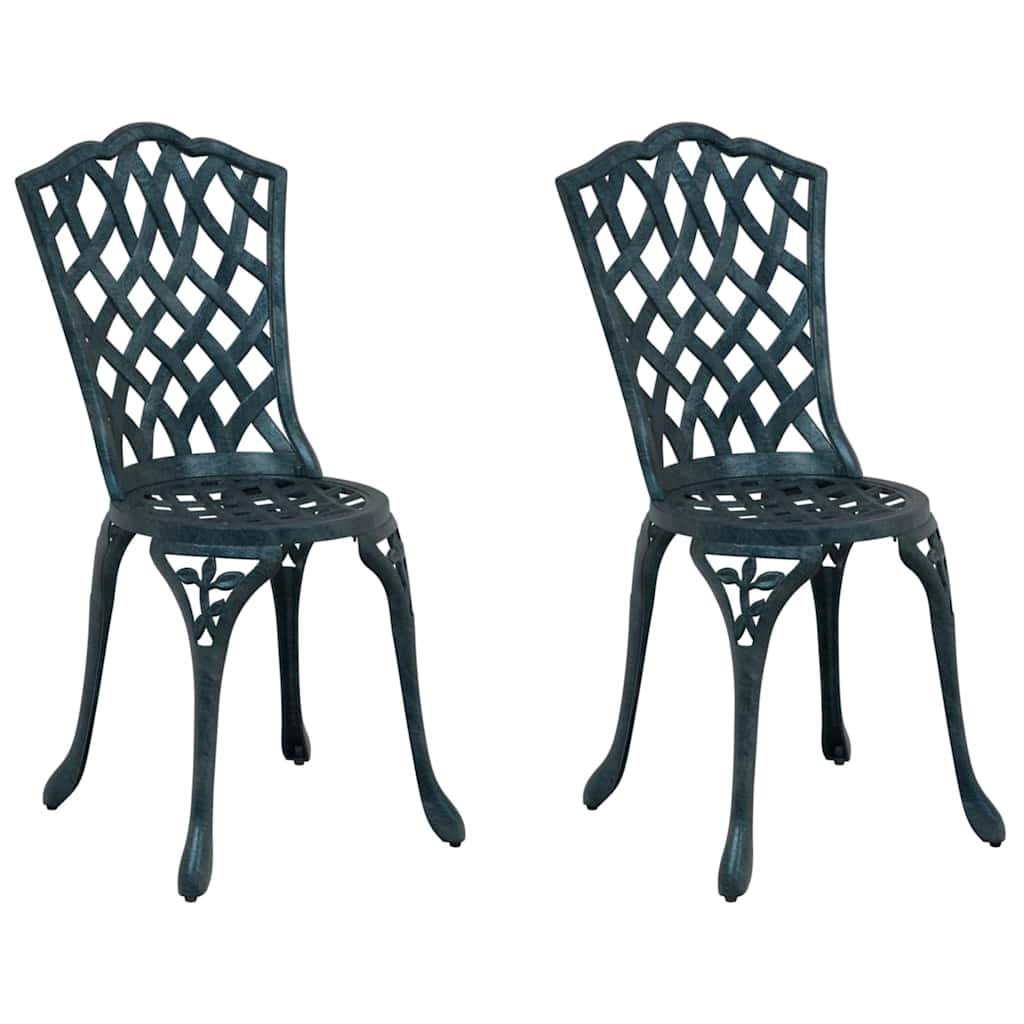 Outdoor Chair Garden 2 Pcs 39 X 40 87Cm Aluminium Green Bronze Black White 39 cm