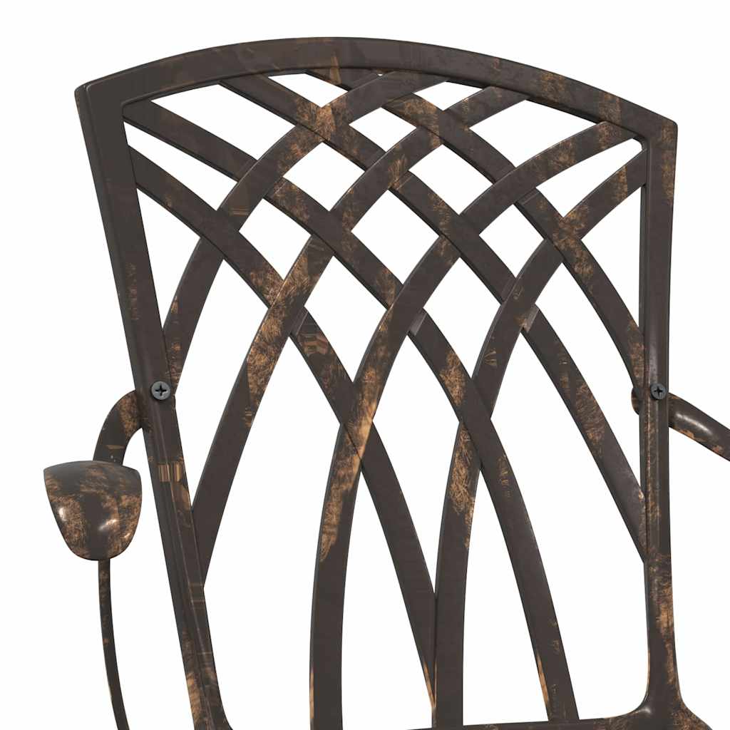 Outdoor Chair Garden 2 Pcs 53 X 51 88.5Cm Aluminium Green Black White Bronze LED