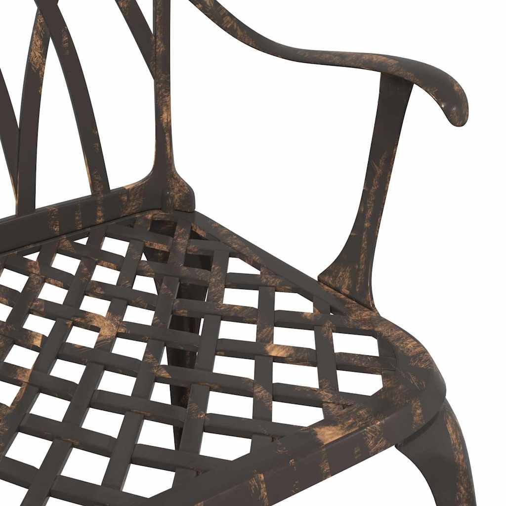 Outdoor Chair Garden 2 Pcs 53 X 51 88.5Cm Aluminium Green Black White Bronze LED