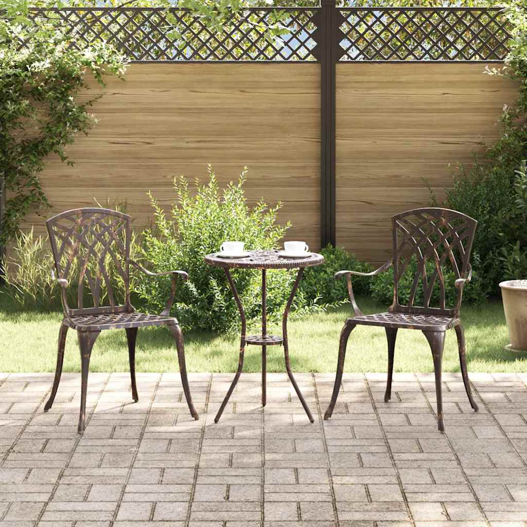 Outdoor Chair Garden 2 Pcs 53 X 51 88.5Cm Aluminium Green Black White Bronze LED