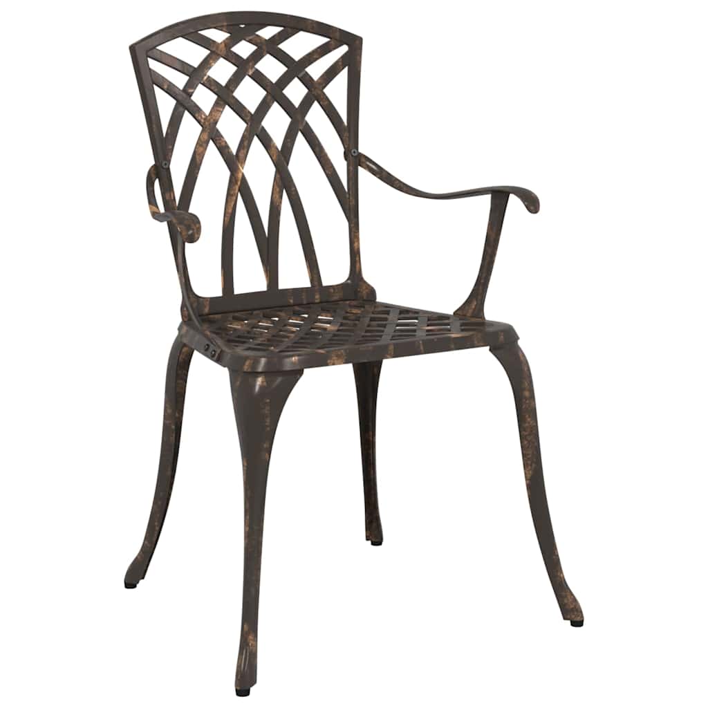 Outdoor Chair Garden 2 Pcs 53 X 51 88.5Cm Aluminium Green Black White Bronze LED