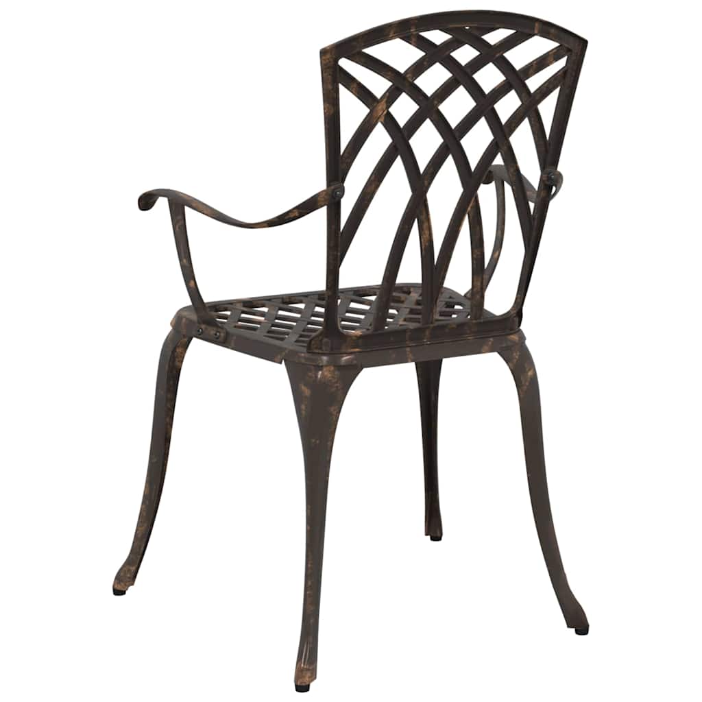 Outdoor Chair Garden 2 Pcs 53 X 51 88.5Cm Aluminium Green Black White Bronze LED