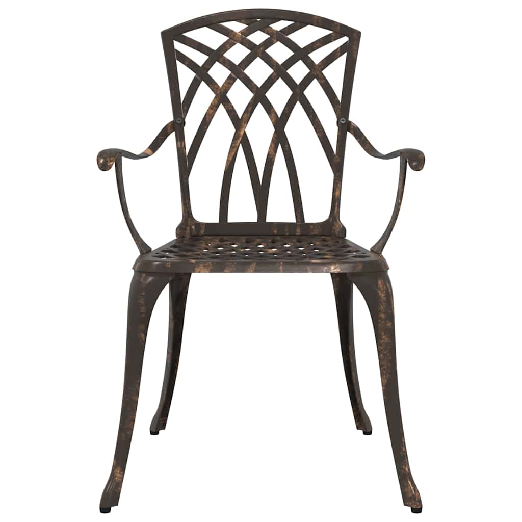 Outdoor Chair Garden 2 Pcs 53 X 51 88.5Cm Aluminium Green Black White Bronze LED