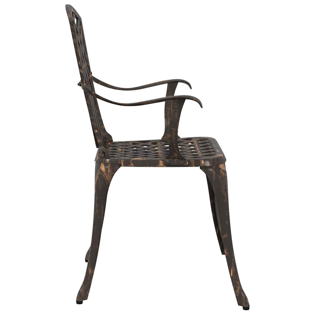 Outdoor Chair Garden 2 Pcs 53 X 51 88.5Cm Aluminium Green Black White Bronze LED
