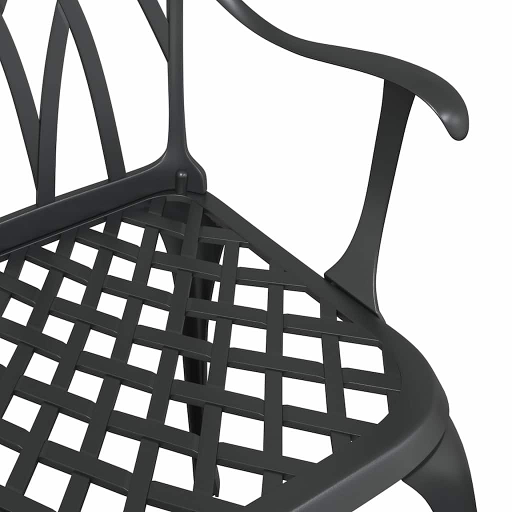 Outdoor Chair Garden 2 Pcs 53 X 51 88.5Cm Aluminium Green Black White Bronze LED