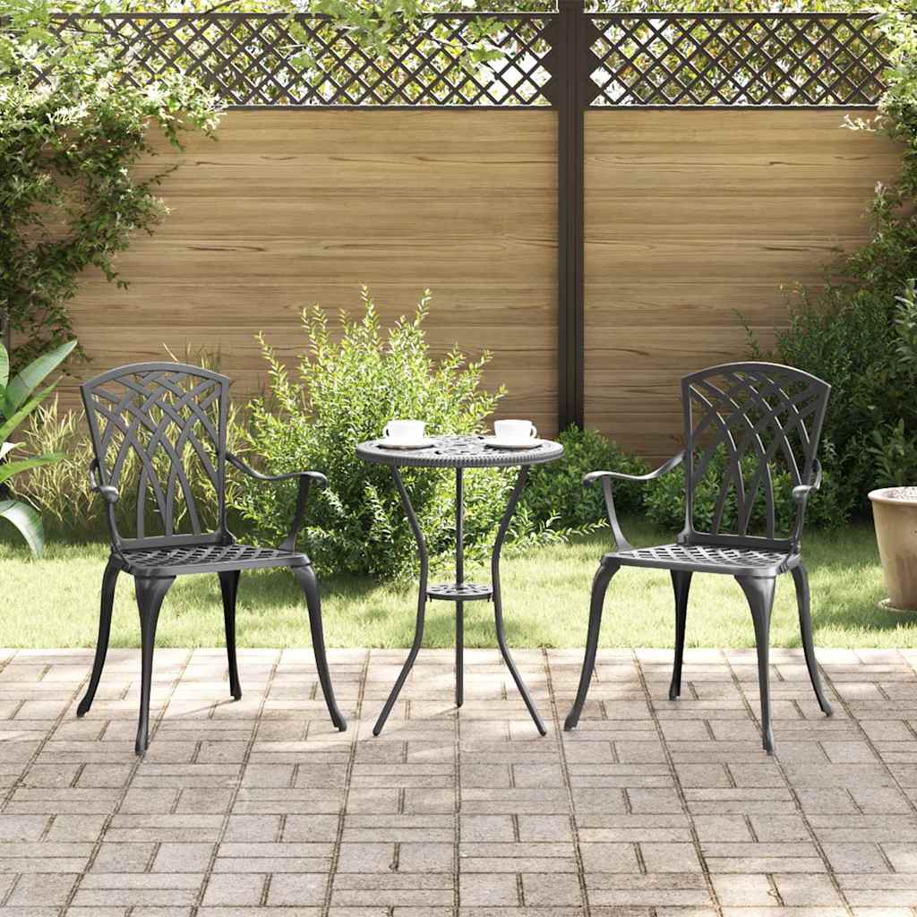 Outdoor Chair Garden 2 Pcs 53 X 51 88.5Cm Aluminium Green Black White Bronze LED