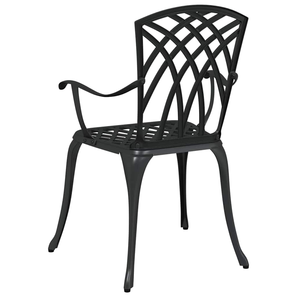 Outdoor Chair Garden 2 Pcs 53 X 51 88.5Cm Aluminium Green Black White Bronze LED