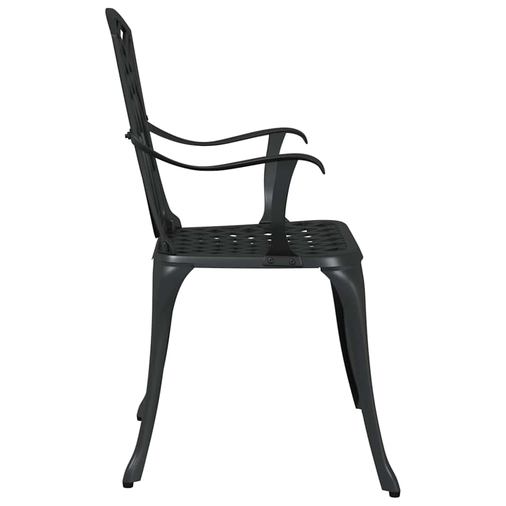 Outdoor Chair Garden 2 Pcs 53 X 51 88.5Cm Aluminium Green Black White Bronze LED