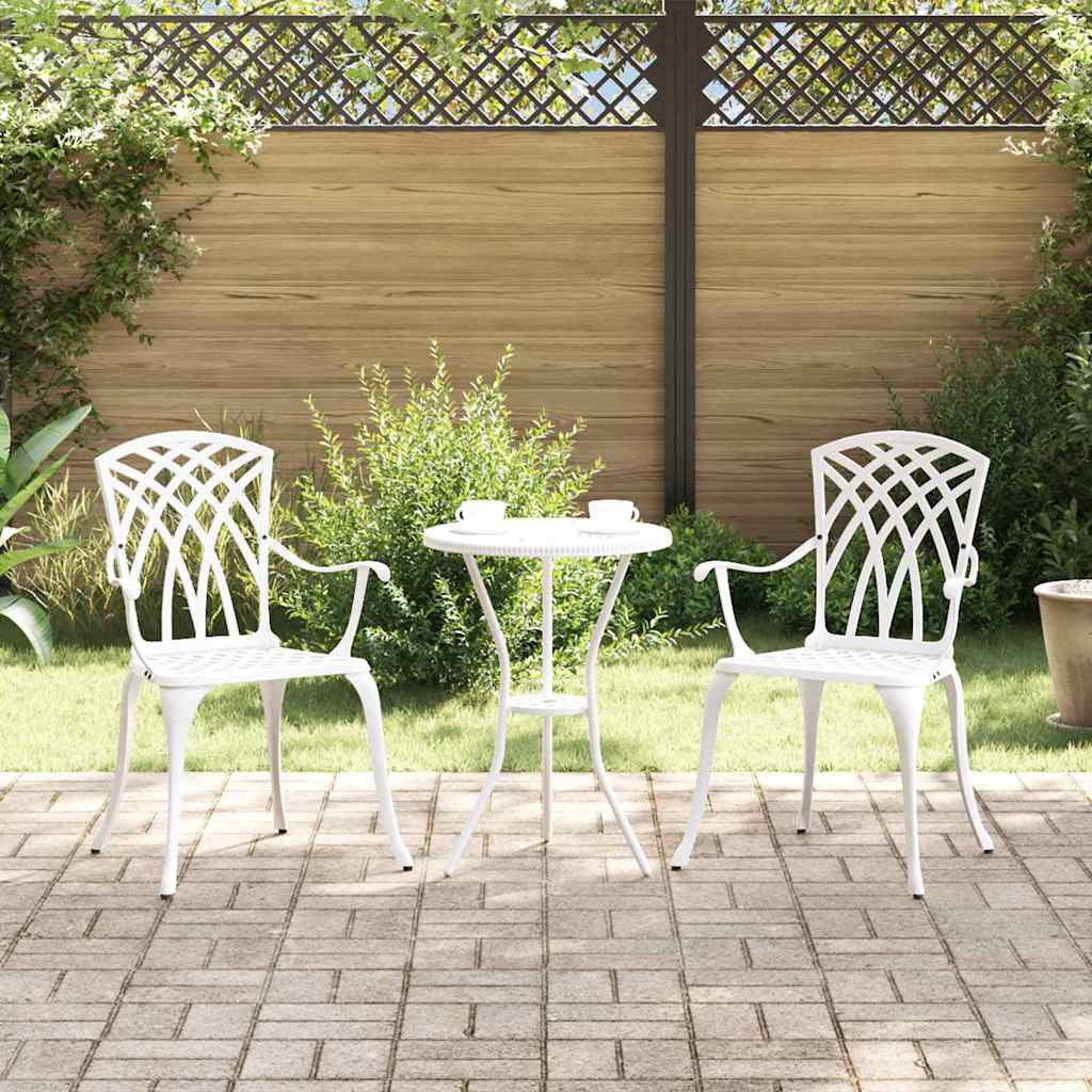 Garden Chair 2 Pcs 53 X 51 X 88.5Cm Aluminium