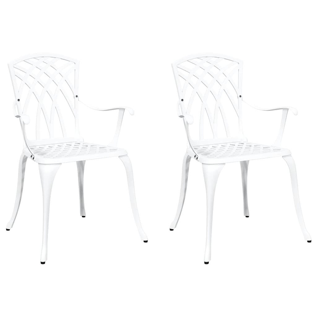 Garden Chair 2 Pcs 53 X 51 X 88.5Cm Aluminium