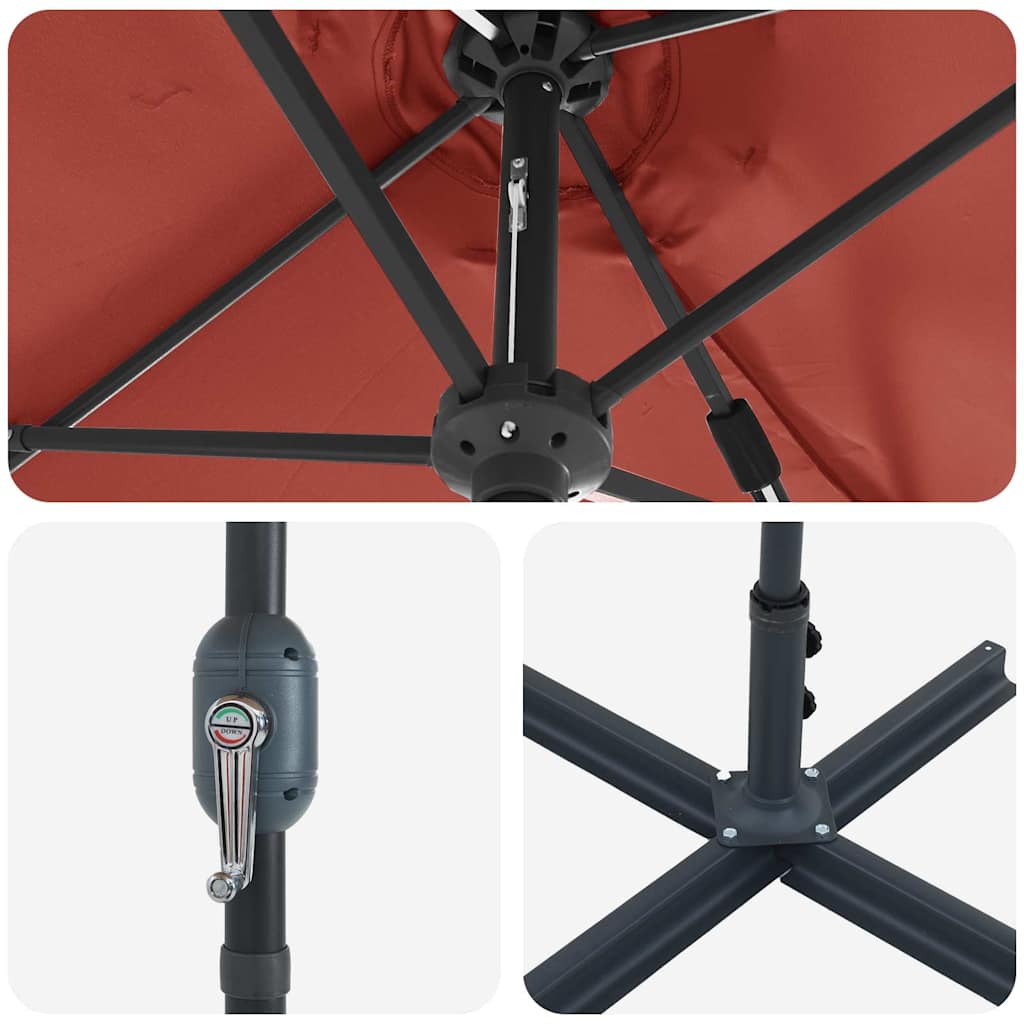 Garden Parasol 370 X 197 X 239 Cm
