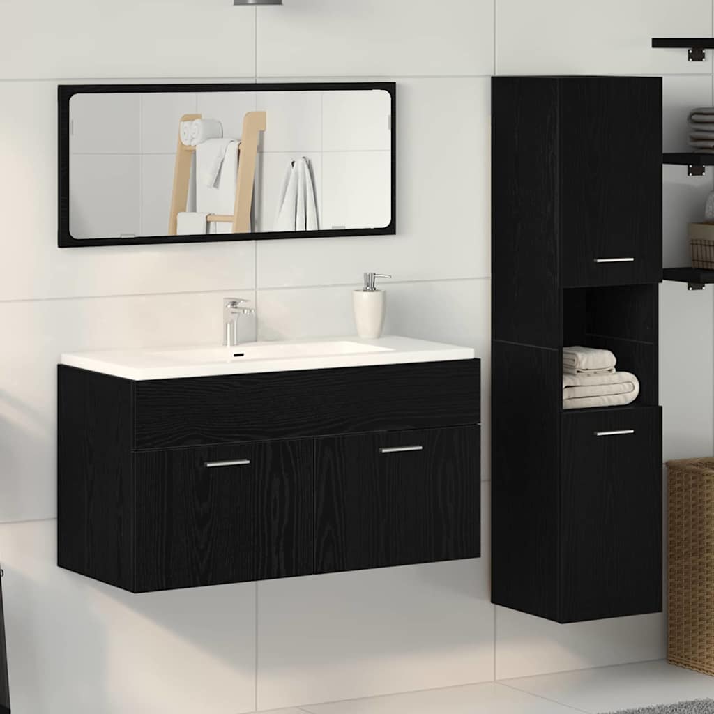 Bathroom Furniture Set 3 Pcs Engineered Wood