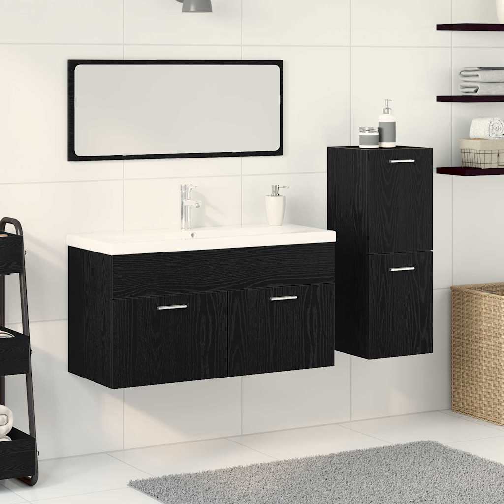 Bathroom Furniture Set 4 Pcs Engineered Wood