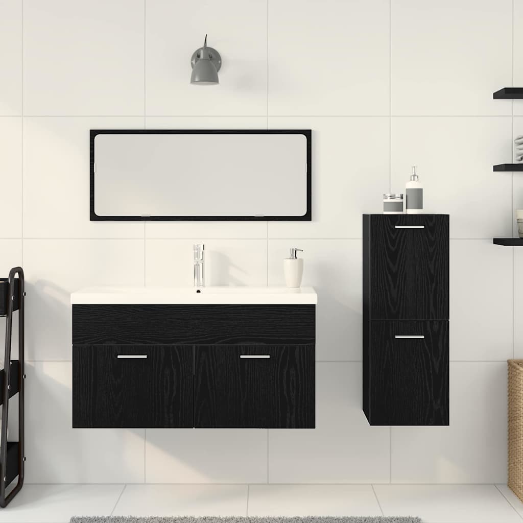 Bathroom Furniture Set 4 Pcs Engineered Wood