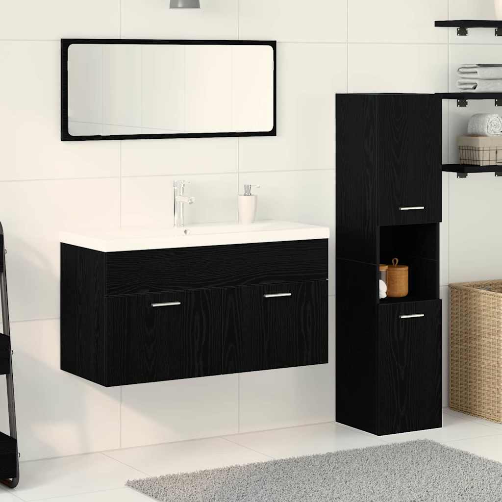 4 Piece Bathroom Furniture Set Engineered Wood