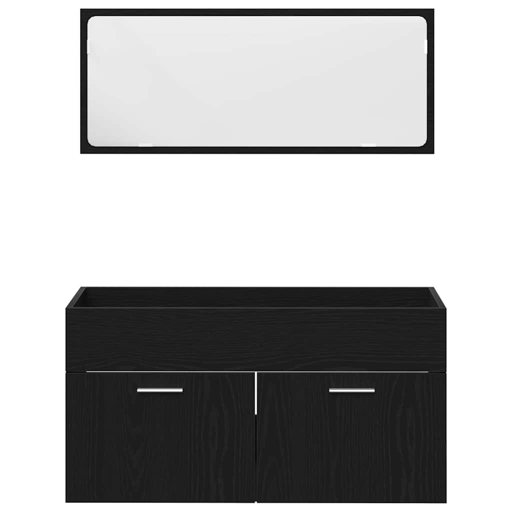Bathroom Furniture Set 4 Pcs Engineered Wood