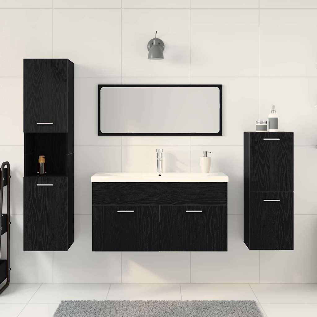 Bathroom Furniture Set 4 Pcs Engineered Wood