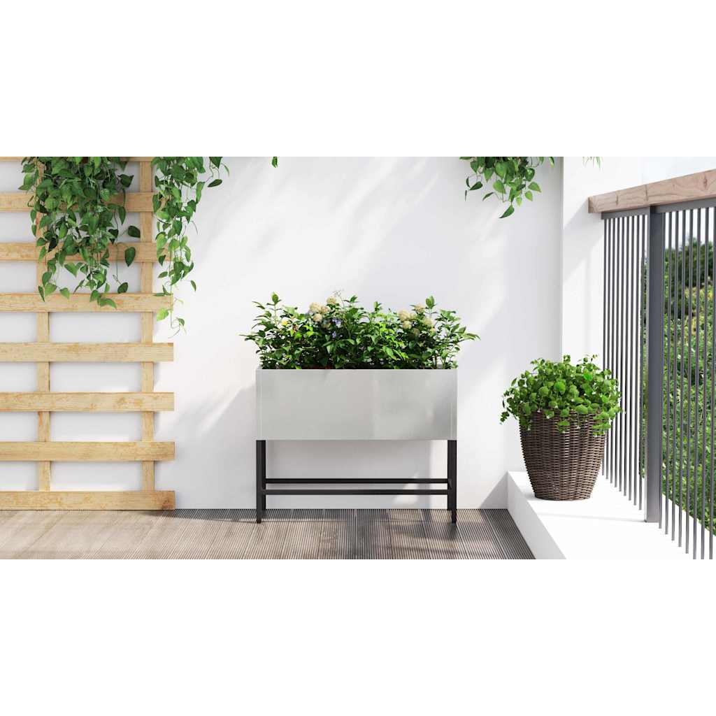 Raised Garden Planter Silver
