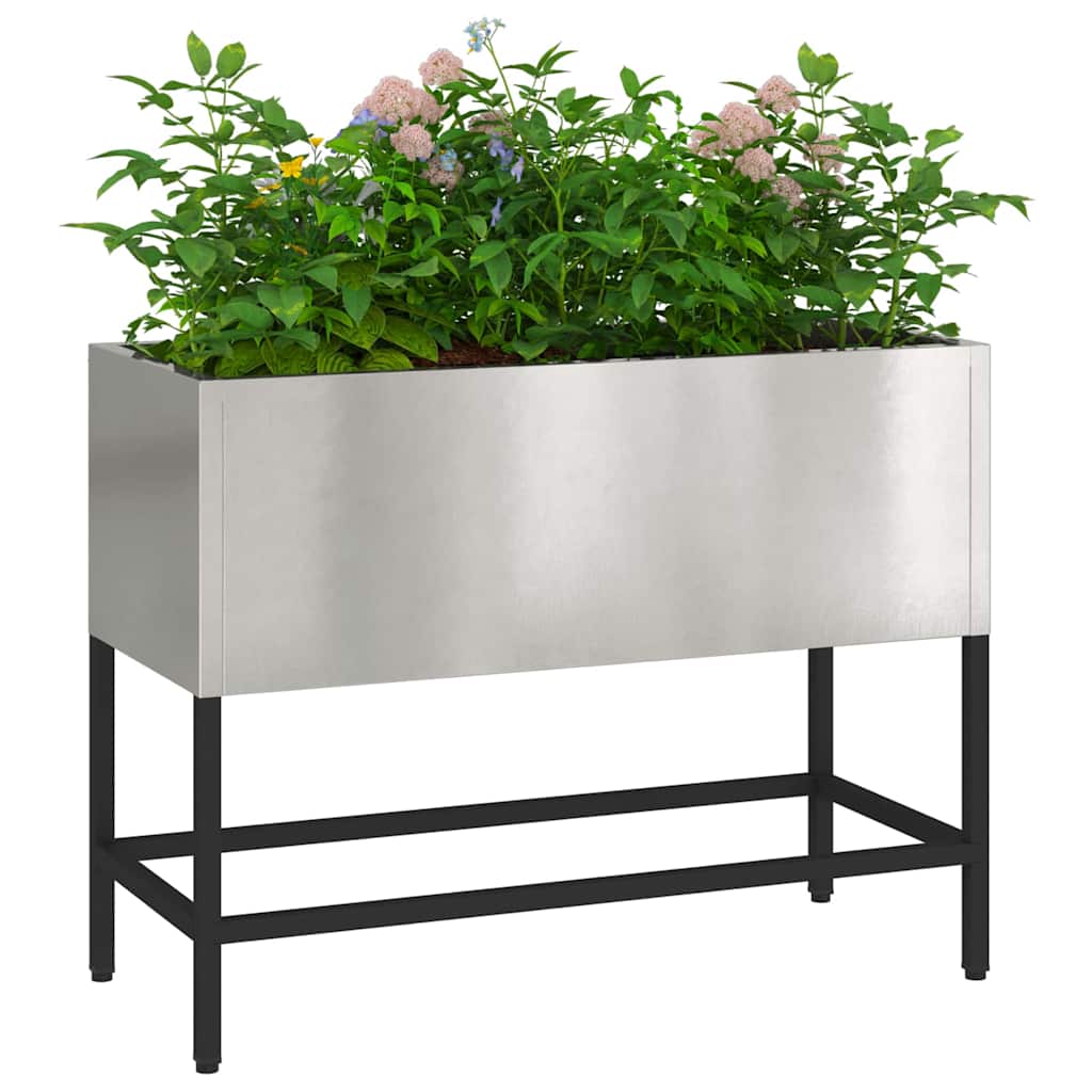Raised Garden Planter Silver