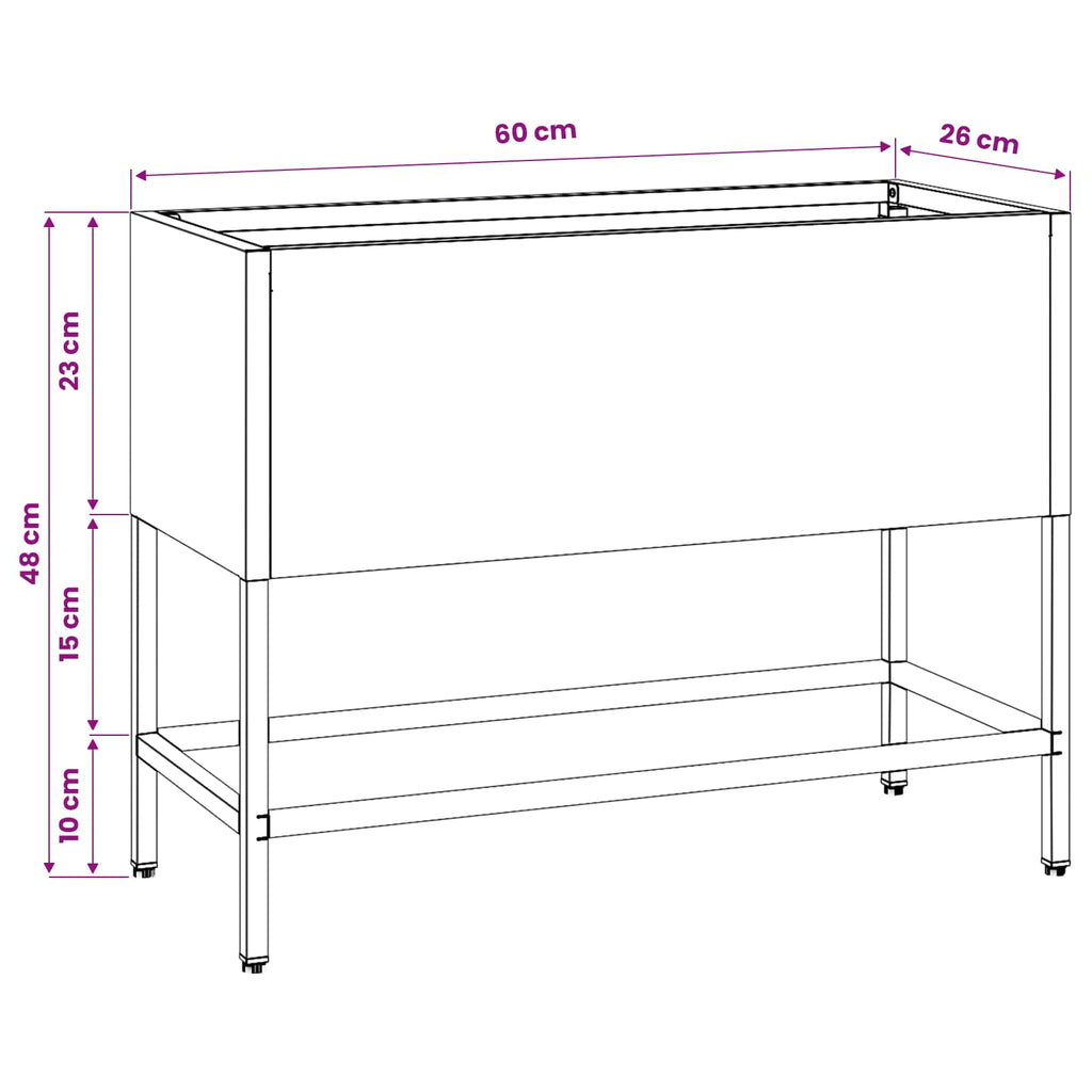 Raised Garden Planter Silver