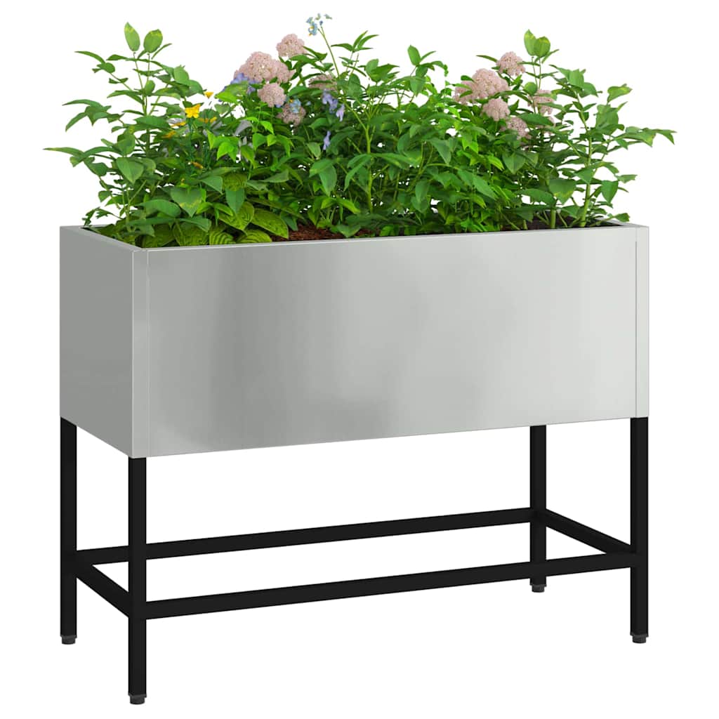 Raised Garden Planter Silver