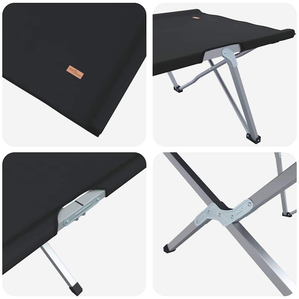 Folding Camping Bed 194 X 62.5 X 42.5 Cm Oxford And Steel