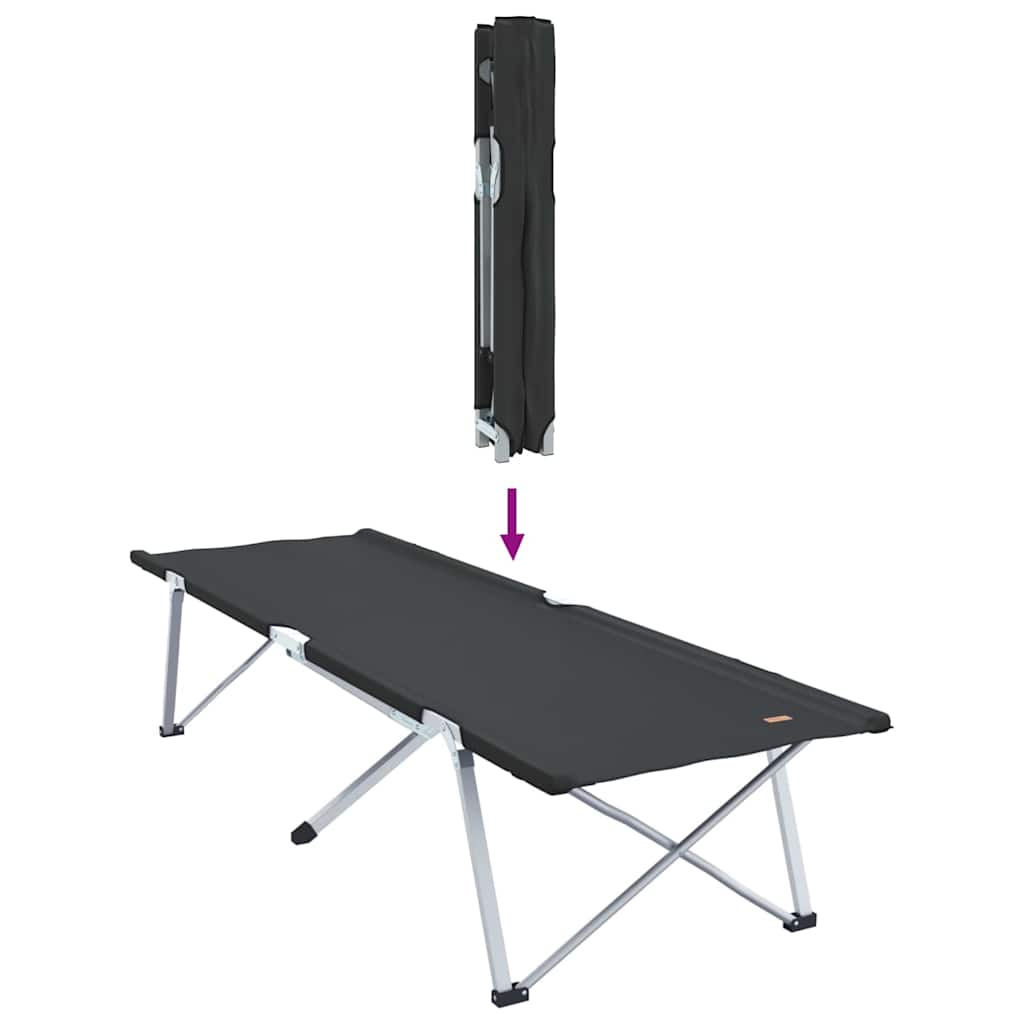 Folding Camping Bed 194 X 62.5 X 42.5 Cm Oxford And Steel