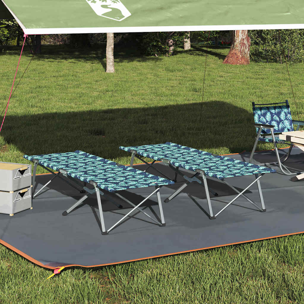 Folding Camping Bed 194 X 62.5 X 42.5 Cm Oxford And Steel
