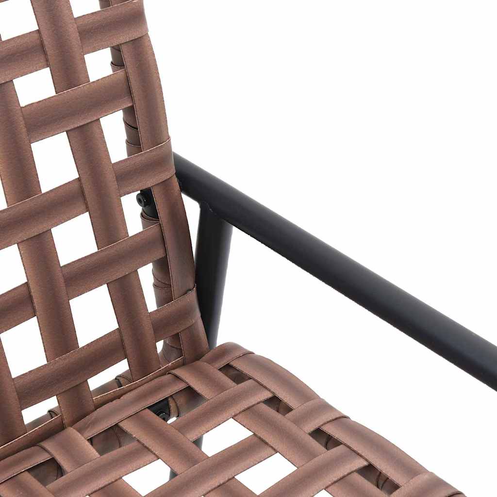 Garden Chair 2 Pcs Brown Poly Rattan