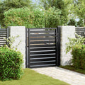 Garden Gate Lockable Black Aluminium