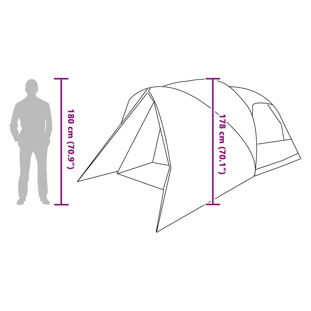 Dome Tent 4-Person With Roof 455 X 252 X 178 Cm