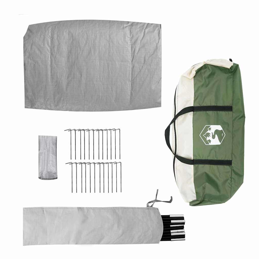 Tents 8 Person Family Teepee Tent Large Waterproof Camping Shelter Grey Orange G