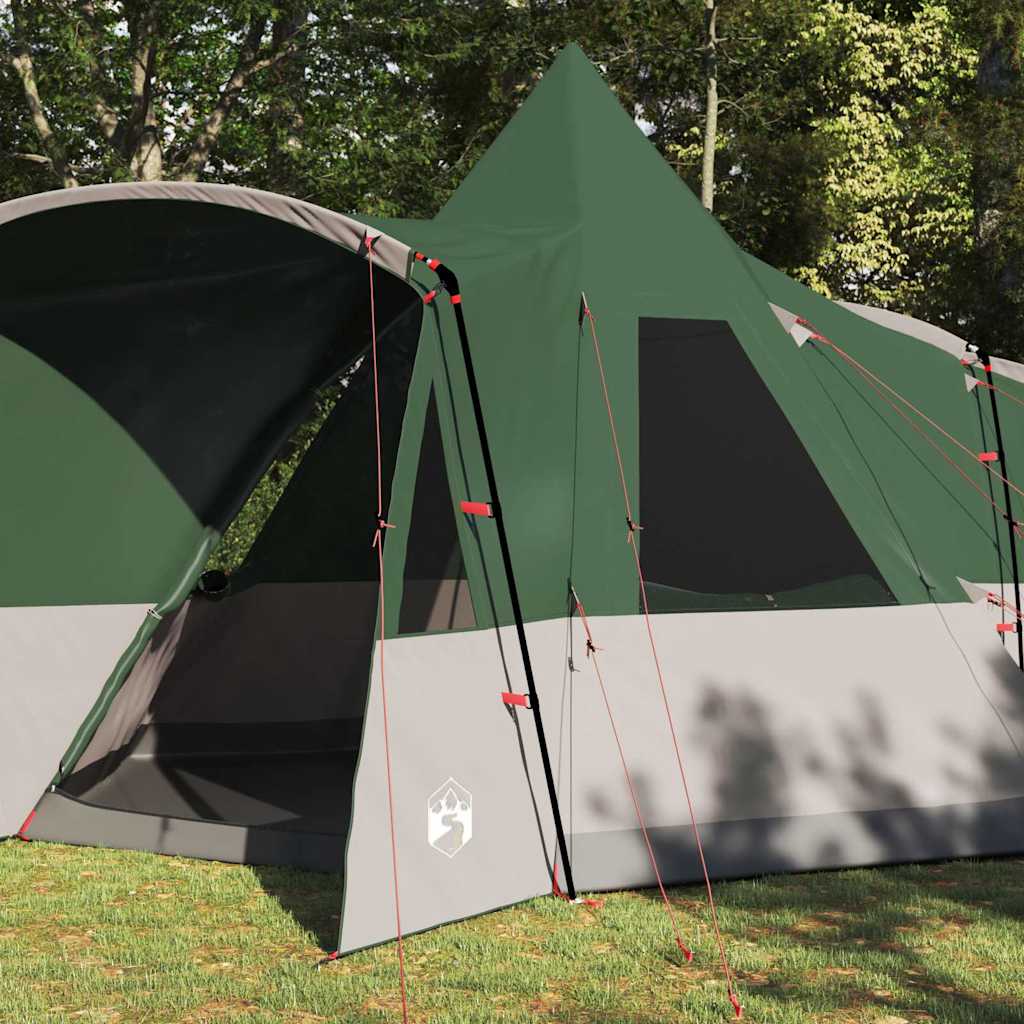 Tents 8 Person Family Teepee Tent Large Waterproof Camping Shelter Grey Orange G