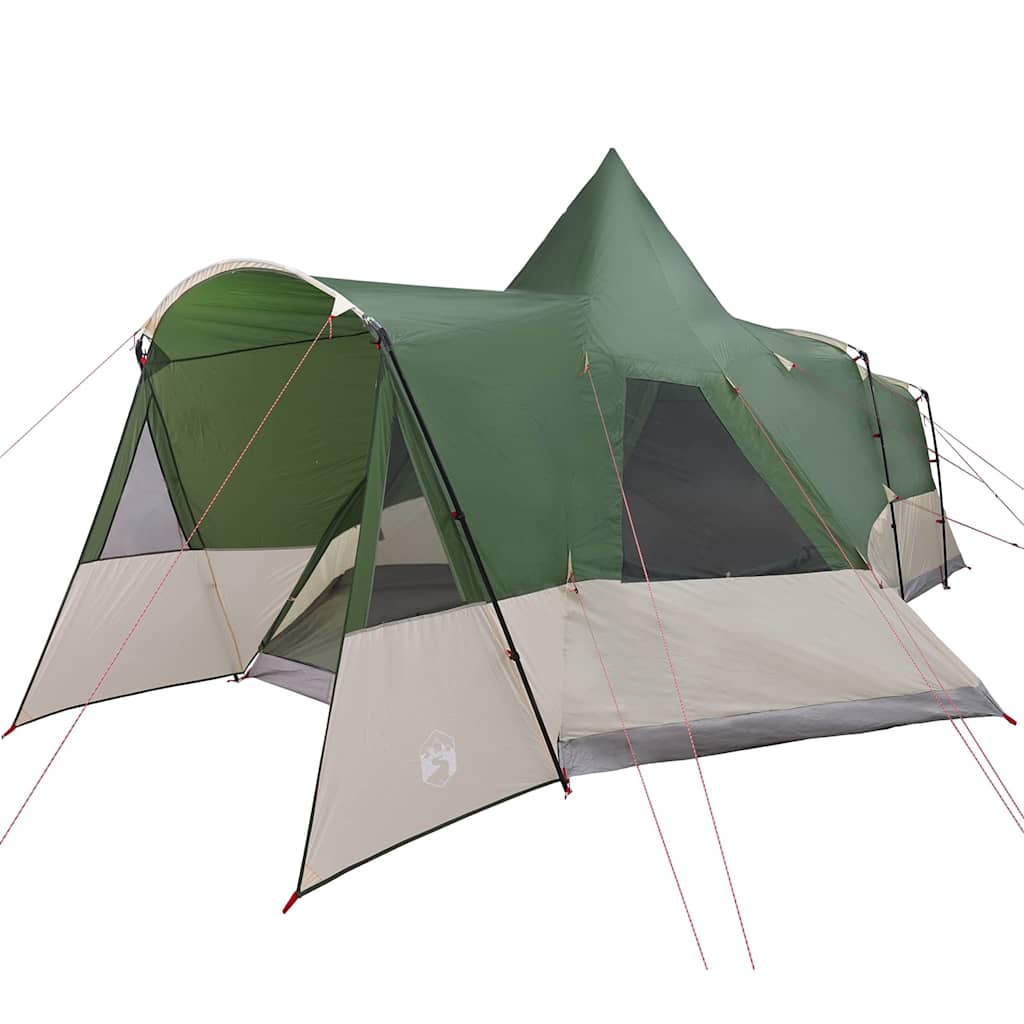 Tents 8 Person Family Teepee Tent Large Waterproof Camping Shelter Grey Orange G