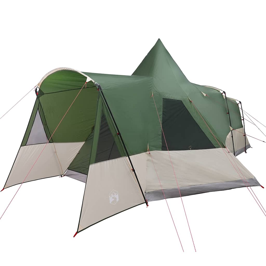 Tents 8 Person Family Teepee Tent Large Waterproof Camping Shelter Grey Orange G