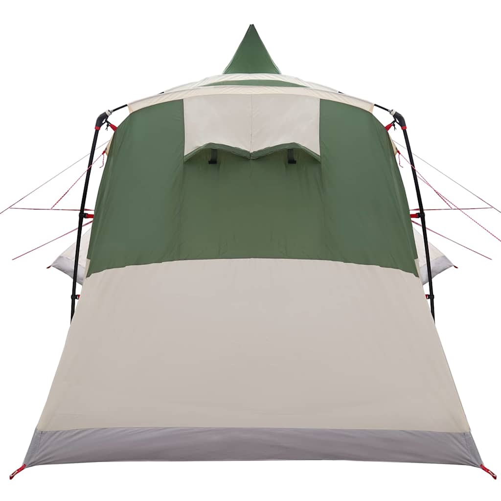 Tents 8 Person Family Teepee Tent Large Waterproof Camping Shelter Grey Orange G