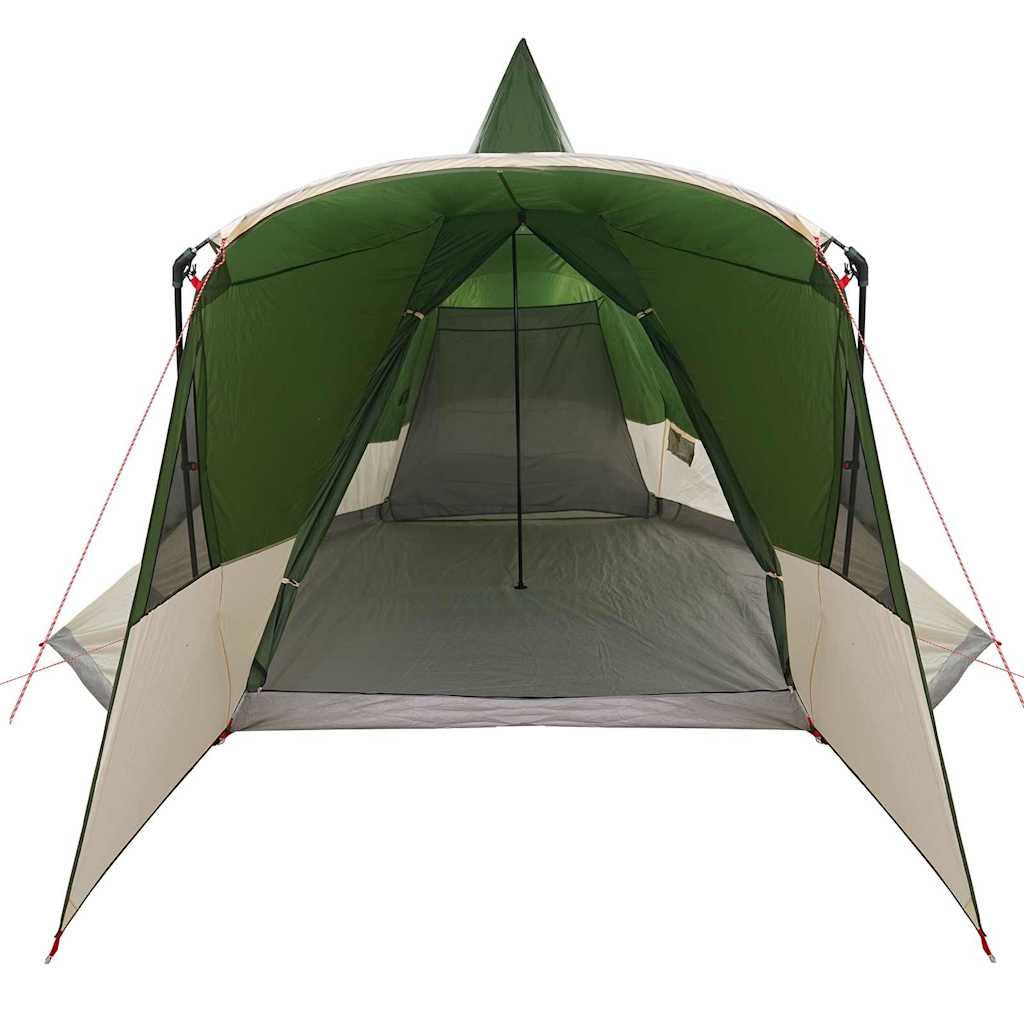 Tents 8 Person Family Teepee Tent Large Waterproof Camping Shelter Grey Orange G