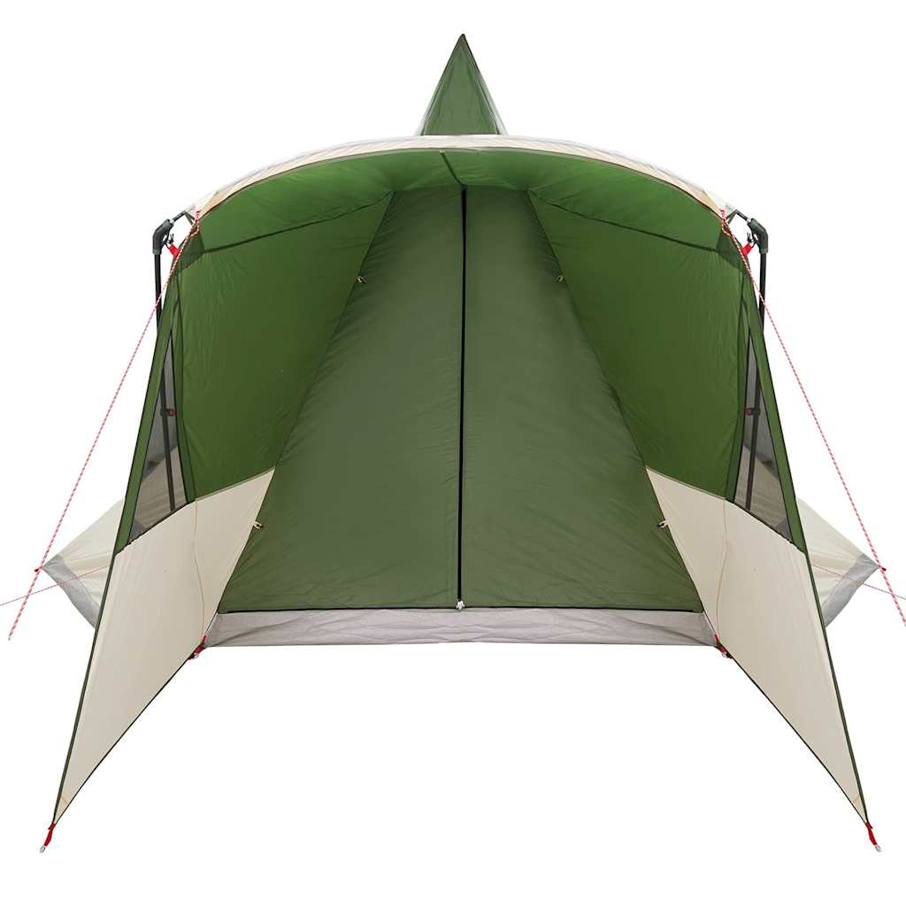 Tents 8 Person Family Teepee Tent Large Waterproof Camping Shelter Grey Orange G