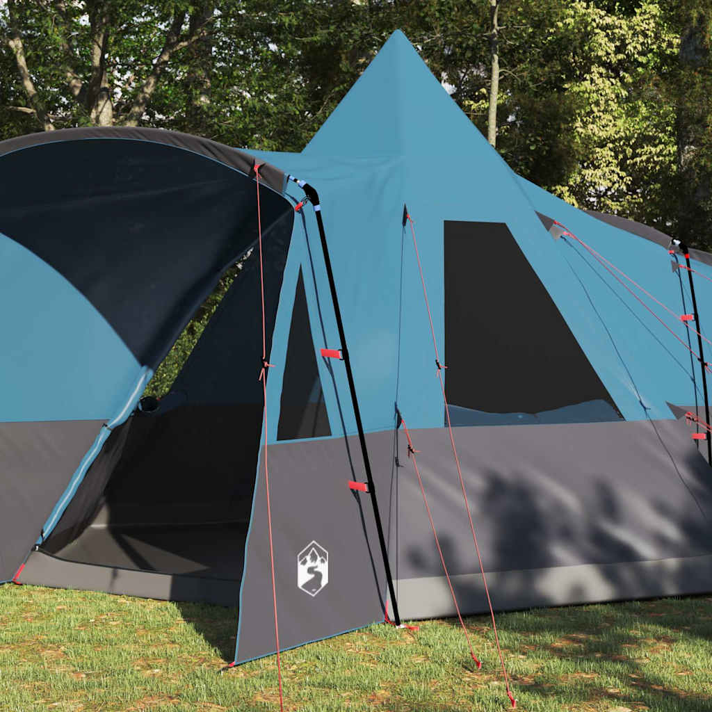 Tents 8 Person Family Teepee Tent Large Waterproof Camping Shelter Grey Orange G