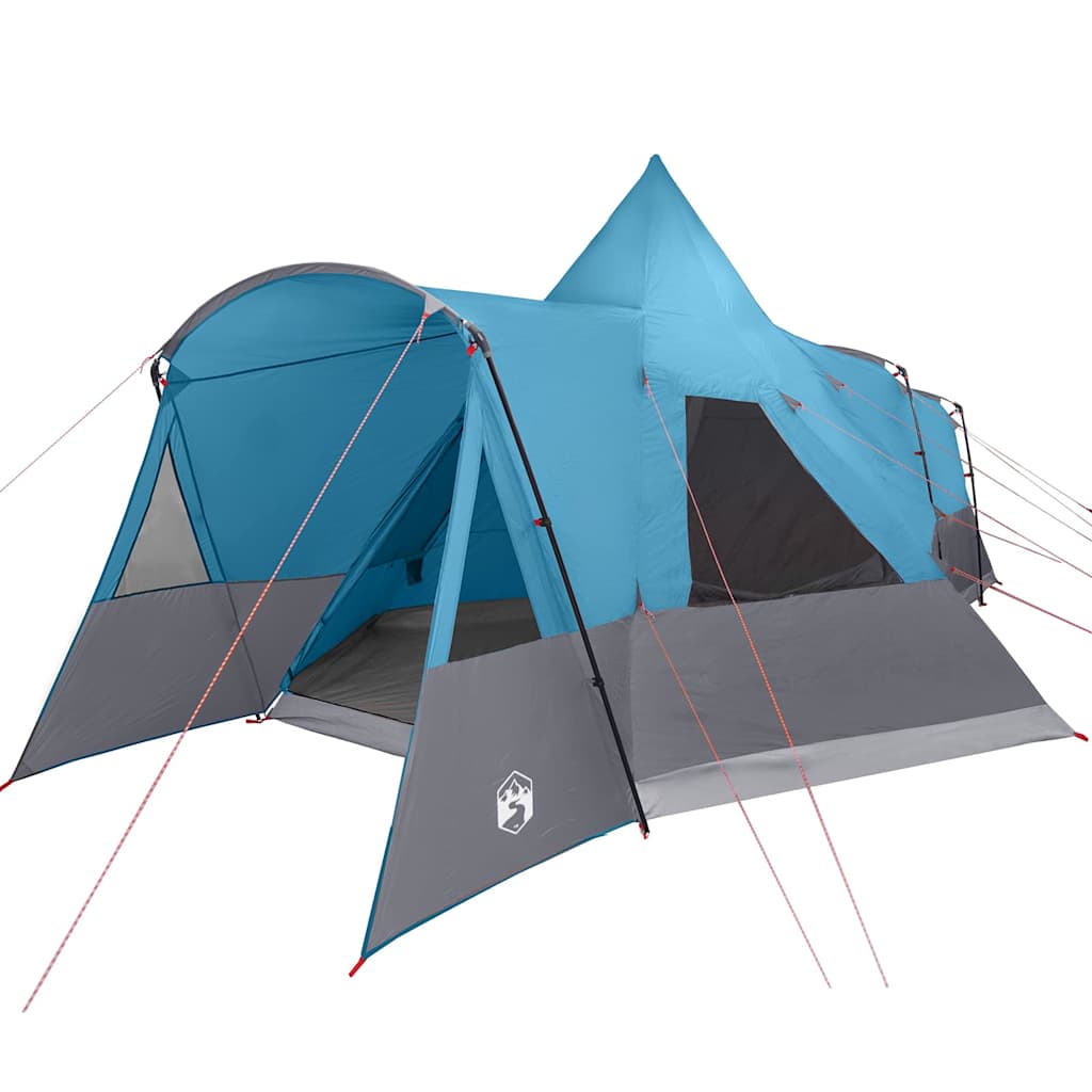 Tents 8 Person Family Teepee Tent Large Waterproof Camping Shelter Grey Orange G