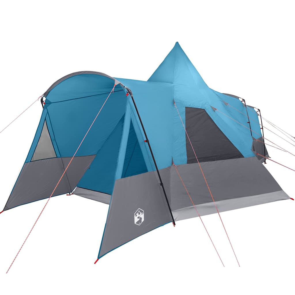 Tents 8 Person Family Teepee Tent Large Waterproof Camping Shelter Grey Orange G