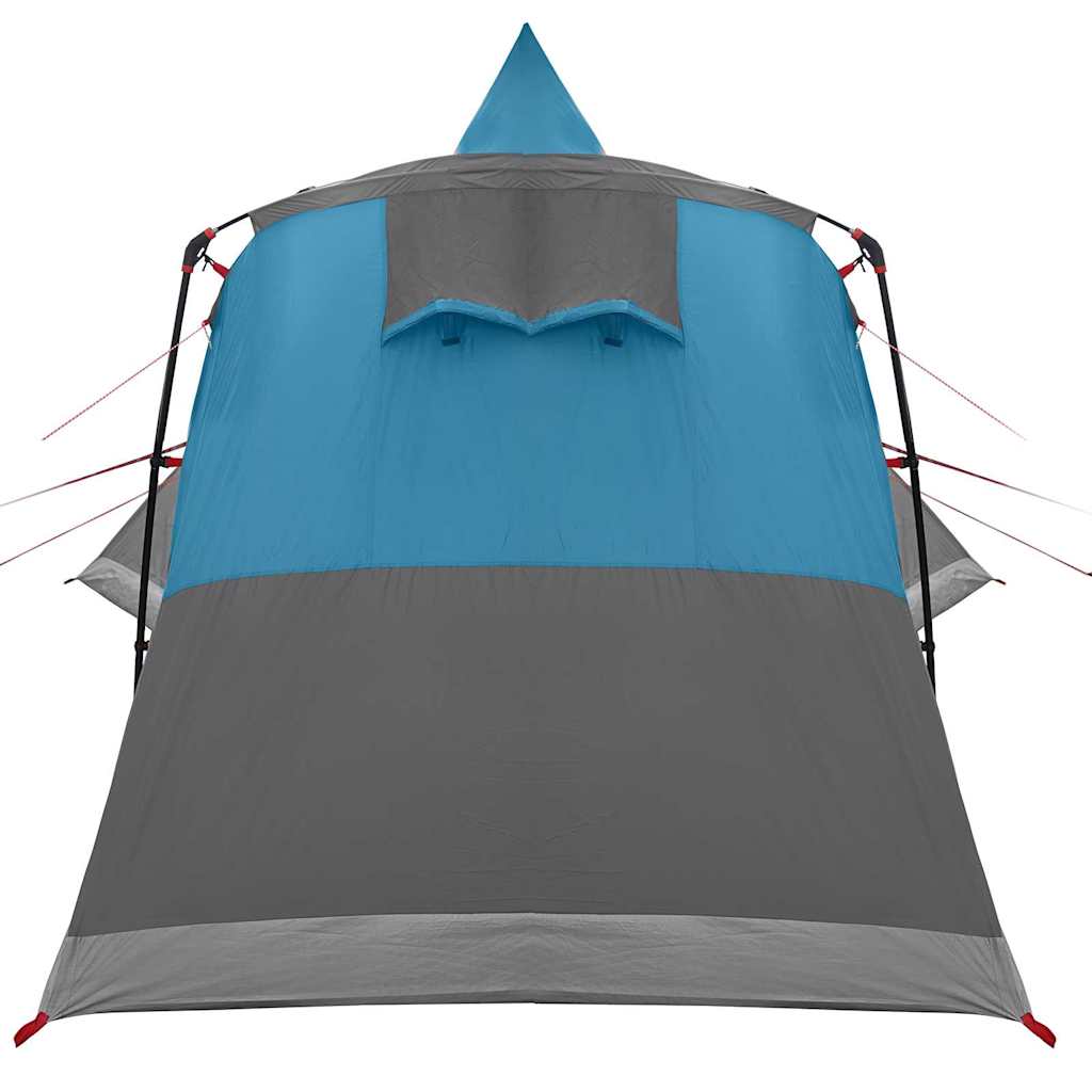 Tents 8 Person Family Teepee Tent Large Waterproof Camping Shelter Grey Orange G