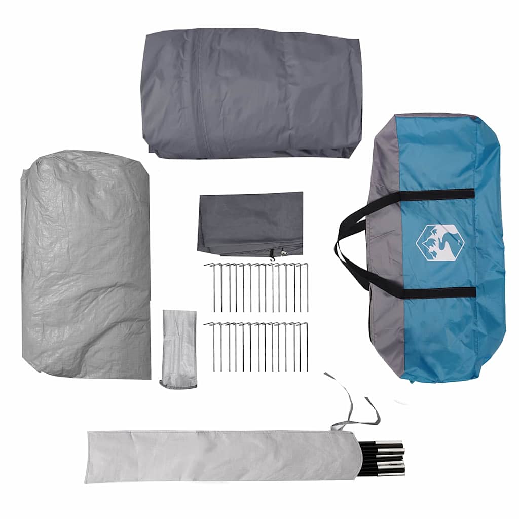 Tunnel Tent 6-Person With Roof And Grey 890 X 470 X 220 Cm