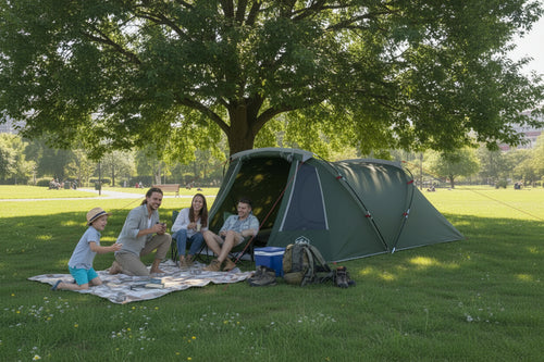 Tunnel Tent 3-Person And White 328 X 228 X 115 Cm