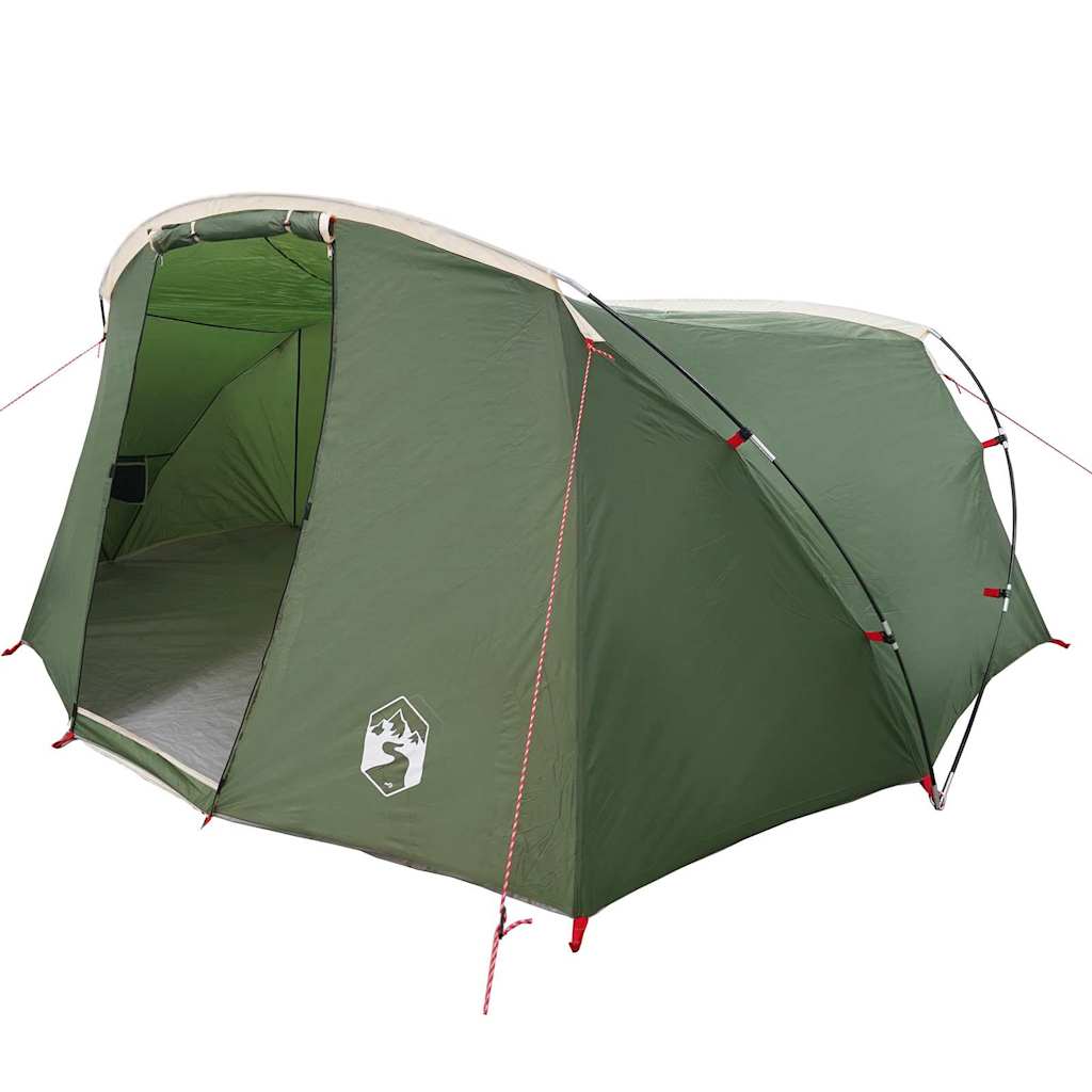 Tents 4 Person Tunnel Camping Tent Waterproof 318x275cm Green White Blue 318 cm